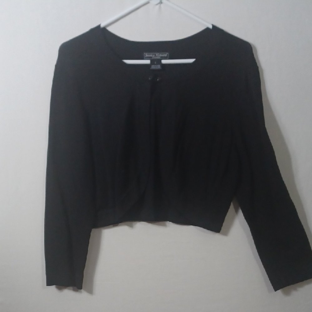 Jessica Howard Black Cropped Cardigan Top